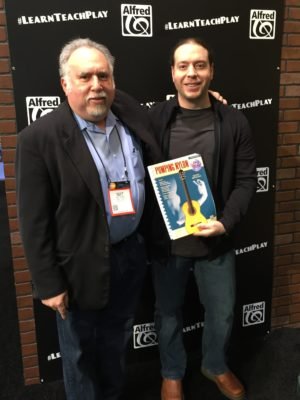 With Nat Gunod (book editor and producer of the video), at the 2016 NAMM show.